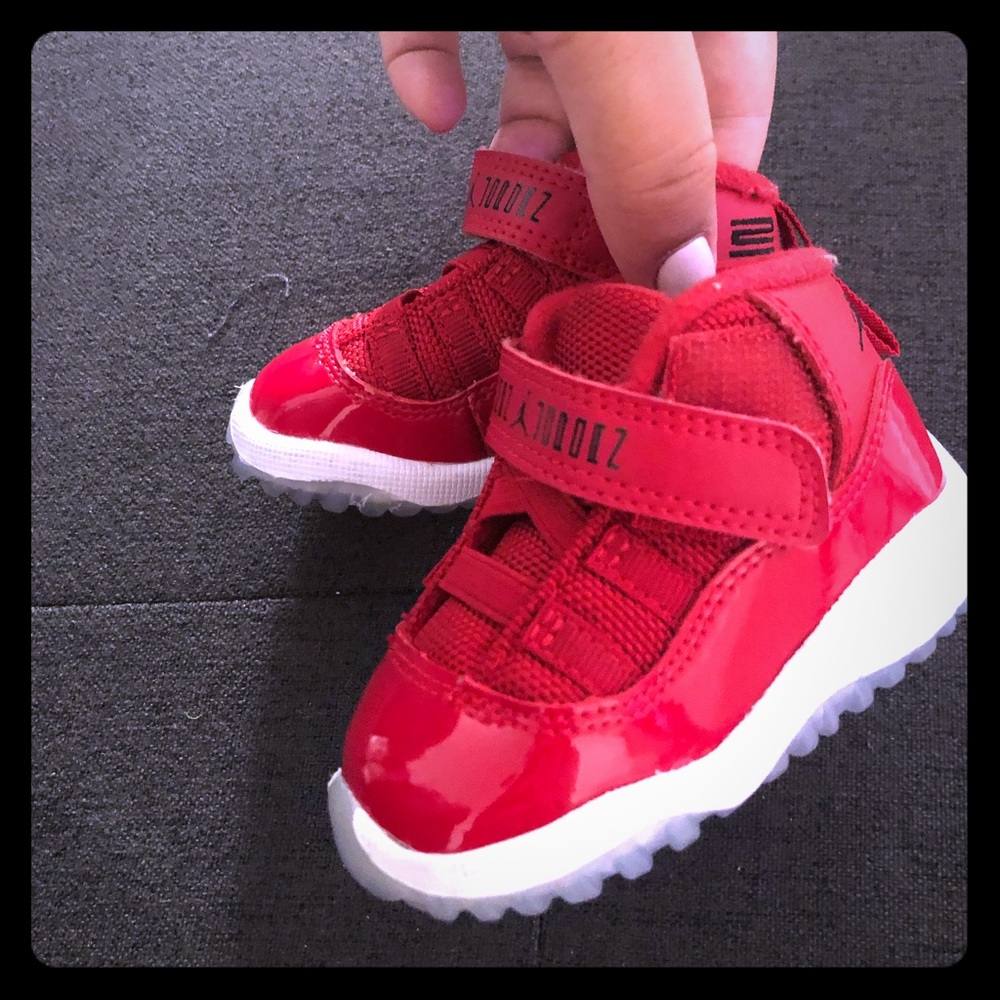 Baby Jordan red 11's in GREAT condition!